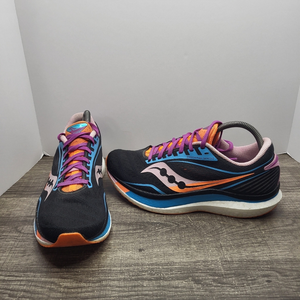 Saucony Endorphin Speed Women’s Sz 10 Black Athletic Road Trail Running Shoes